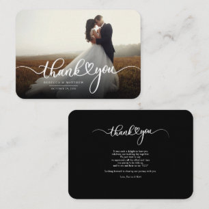Budget Photo Hand-Lettered Wedding Thank You Card