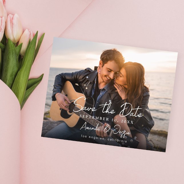 Budget Photo - Handwriting H Save the Date 3 Flyer (Creator Uploaded)