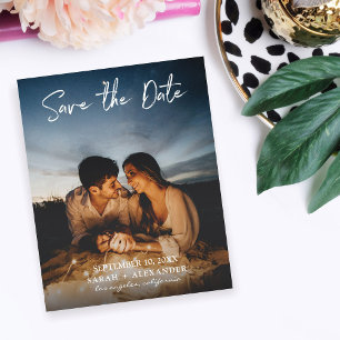 Budget Photo- Handwriting Vert Save the Date V2 Flyer