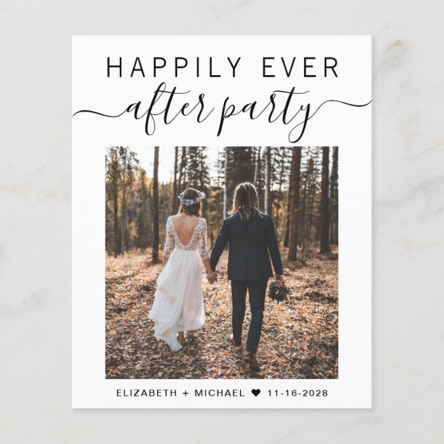 Budget Photo Happily Ever After Party Invitation Flyer (Front)