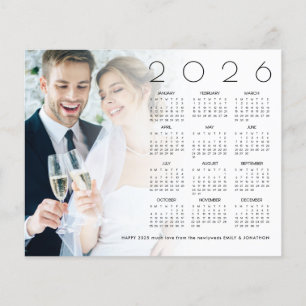 Budget Photo Happy New Year 2025 Calendar Newlywed