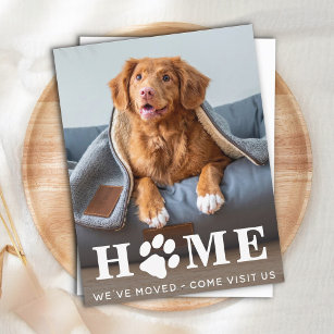 Budget Photo Home Dog Moving Announcement Postcard