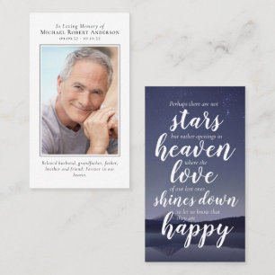Budget Photo Inspirational Memorial Card