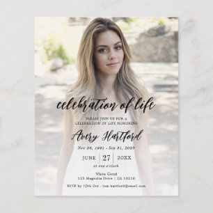 Budget Photo Memorial Service Celebration of Life Flyer