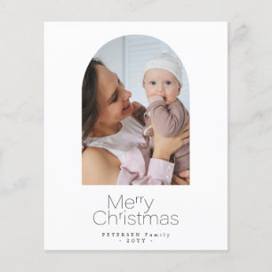 Budget photo minimalist Christmas Holiday Card