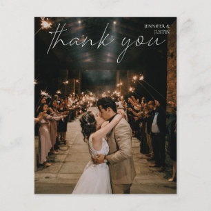 Budget Photo Modern Chic Handwriting Thank You Fly Flyer