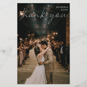 Budget Photo Modern Chic Handwritng Thank You LG