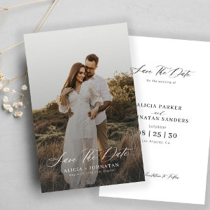 Budget photo modern elegant wedding save the date