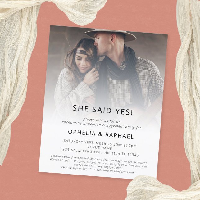 Budget Photo Overlay Bohemian Engagement Party (Creator Uploaded)