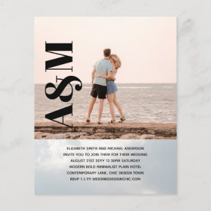 BUDGET PHOTO Overlay Engagement Wedding Save Dates Flyer