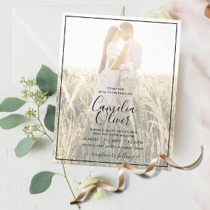 BUDGET Photo Overlay Terracotta Wedding Invite Flyer