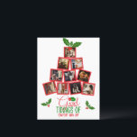Budget Photo Personalised Red Christmas Postcard<br><div class="desc">Cute Christmas tree made with your own choice of personal photos make this budget holiday postcard perfect for your friends & family.</div>