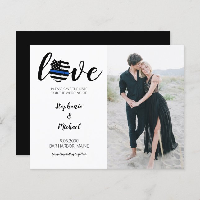 Budget Photo Police Law Enforcement Wedding (Front/Back)