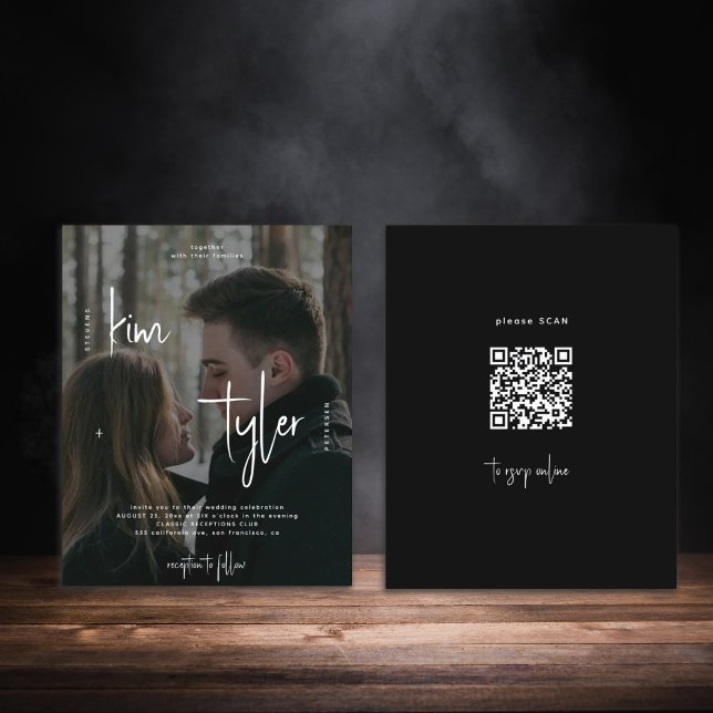 Budget photo QR code all in one wedding invitation (Creator Uploaded)