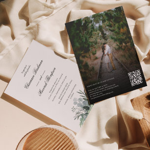 Budget Photo QR Code Wedding Invitation Flyer