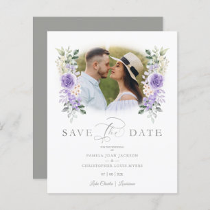 Budget Photo Romantic Purple Shades Wreath Wedding