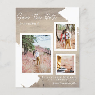 BUDGET PHOTO SAVE DATE Engaged Announcement THIN F Flyer