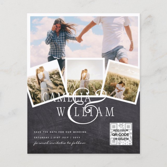 BUDGET PHOTO Save Dates INVITES - Mixed Colours Flyer (Front)