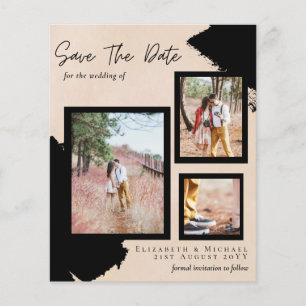 BUDGET Photo SAVE the DATE Engagement Peach Flyer