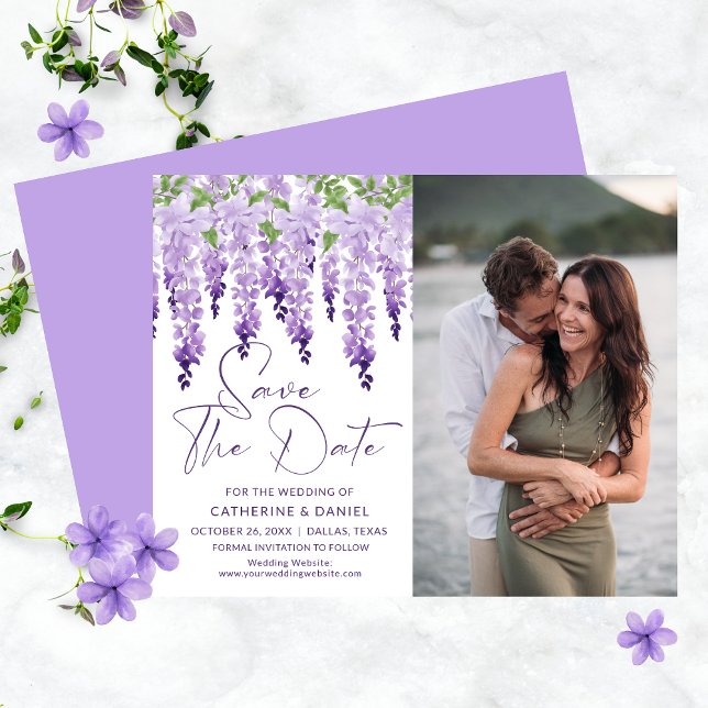 Budget Photo Save The Date Wisteria Wedding (Creator Uploaded)