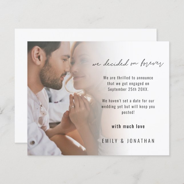 Budget Photo Script Engagement Annnouncement (Front/Back)
