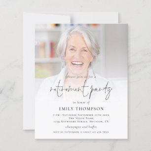 Budget Photo Script Retirement Party Invite
