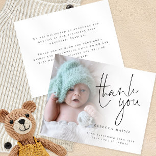 Budget Photo Script Thank You Birth Announcement