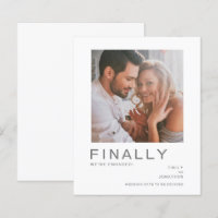 Budget Photo Simple Typography Engagement Announce
