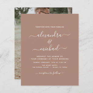 Budget Photo Terra Cotta Boho Wedding Simple