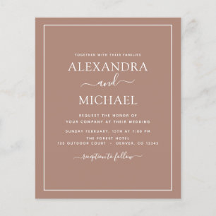 Budget Photo Terracotta Boho Wedding Simple Flyer