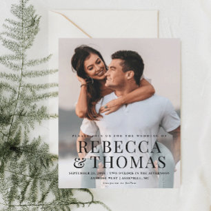Budget Photo Type Overlay Wedding Invitation 