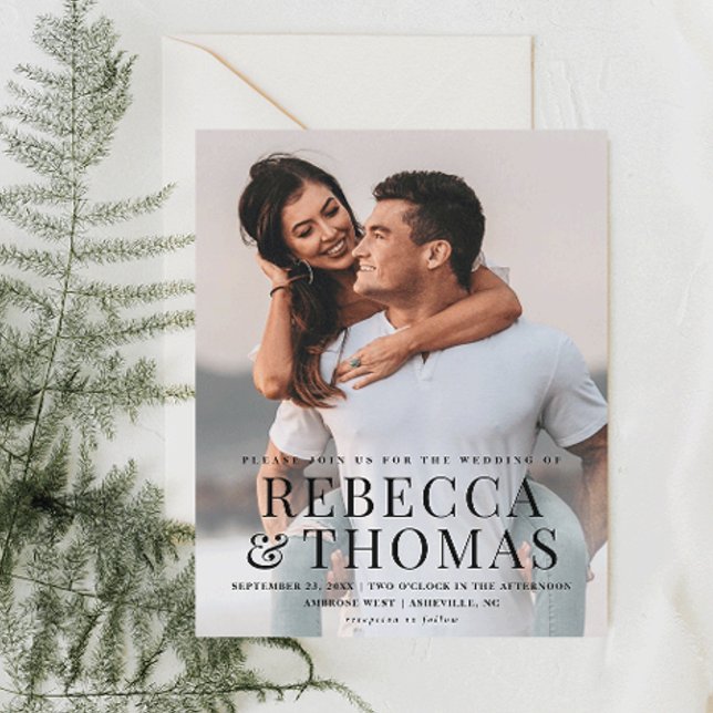 Budget Photo Type Overlay Wedding Invitation  (Creator Uploaded)