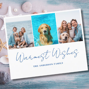 Budget Photo Warmest Wishes Christmas Card
