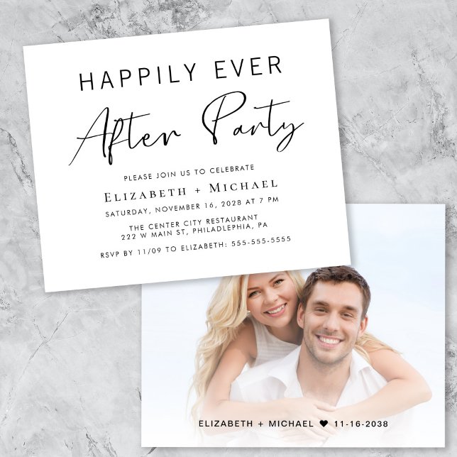 Budget Photo Wedding After Party Invitation (Creator Uploaded)