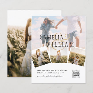 Budget Photo Wedding Invitation Classic White