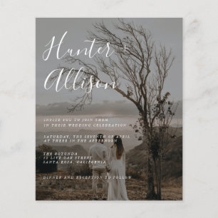 Budget Photo Wedding Invitation Flyer