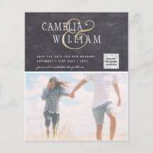 Budget Photo Wedding Invitation Save Date QR Code 