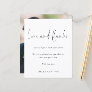Budget Photo Wedding Love and Thanks Script