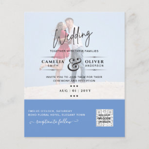 BUDGET PHOTO WEDDING QR SCANNING CODE INVITATIONS FLYER