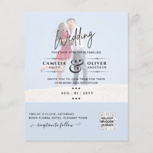 BUDGET PHOTO WEDDING QR SCANNING CODE INVITATIONS FLYER