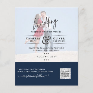 BUDGET PHOTO WEDDING QR SCANNING CODE INVITATIONS FLYER