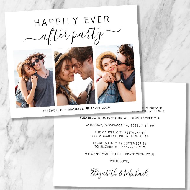 Budget Photo Wedding Reception Invitation (Creator Uploaded)