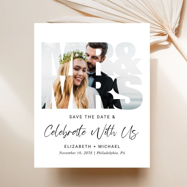 Budget Photo Wedding Reception Save The Date (Creator Uploaded)