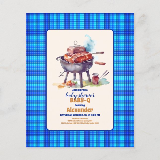 Budget Picnic Cloth Baby Q Baby Shower (Front)