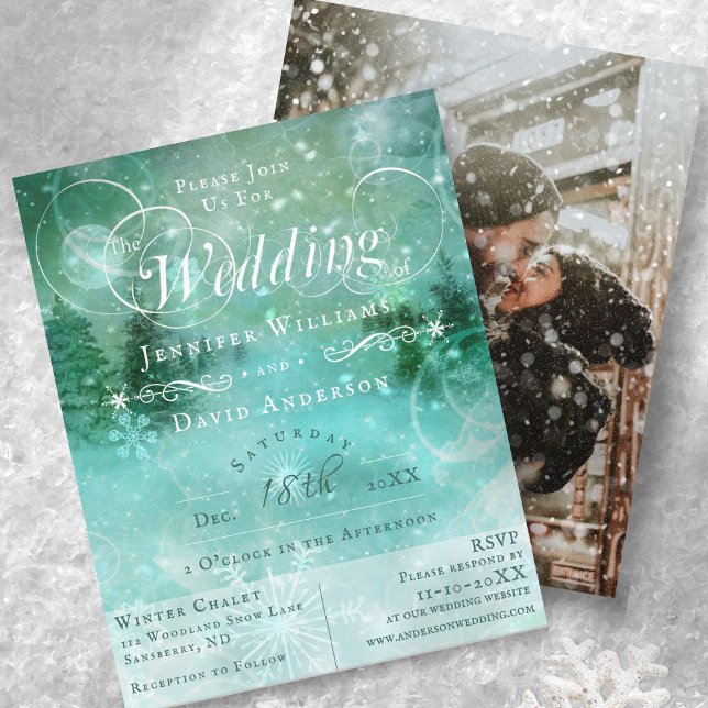 Budget Pine Tree Photo Winter Wonderland Wedding (Creator Uploaded)