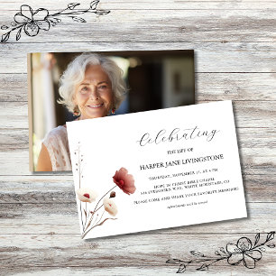 Budget Pink and White Poppy Funeral Memorial