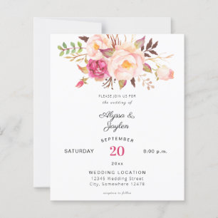 Budget Pink Blush Blooming Floral Wedding