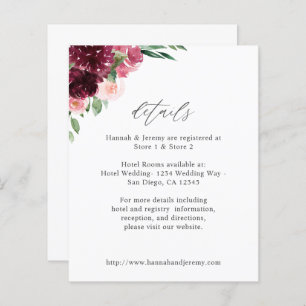 Budget Pink & Burgundy Floral 7 Details