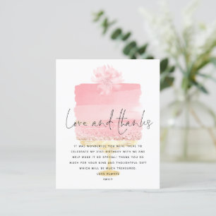 Budget Pink Cake Script 21st Birthday Thank You
