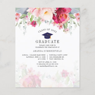 Budget Pink Floral 2022 Graduation Party